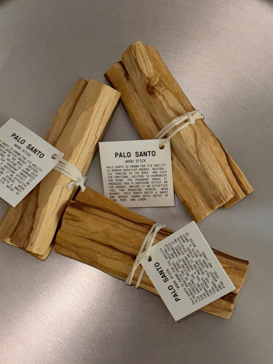 Palo Santo røkelsespinner – 3 stk